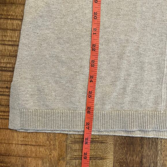 Tyler Böe Cowl Neck Tunic Sweater Large Cashmere Blend Beige Tan Preppy Classic - Picture 10 of 12